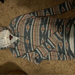 Rock & Roll cowgirl aztec hoodie